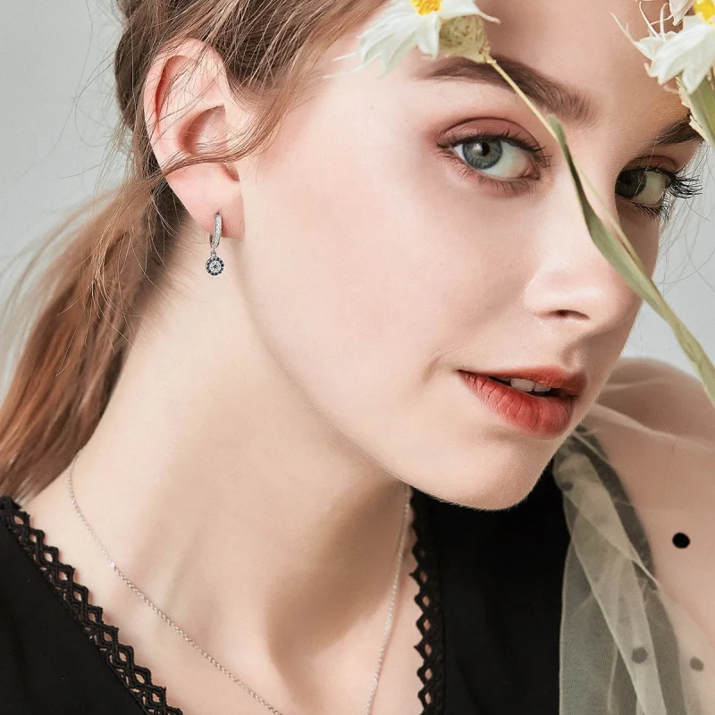 (afbeelding voor) Pandora Style Boze oog Oorhangers - SCE058 - Bekijken 5