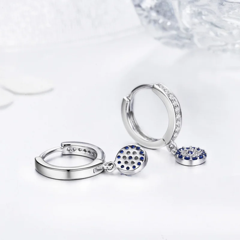 (afbeelding voor) Pandora Style Boze oog Oorhangers - SCE058 - Bekijken 6