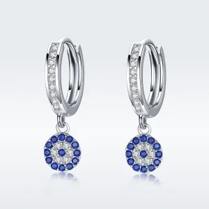 (afbeelding voor) Pandora Style Boze oog Oorhangers - SCE058