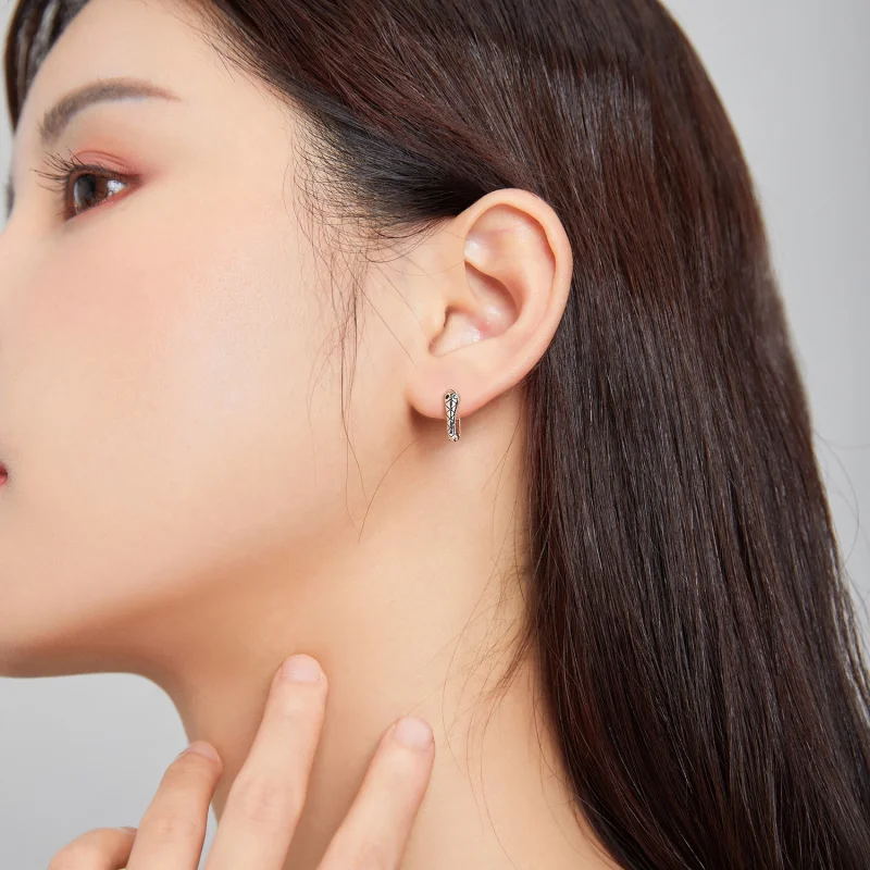 (afbeelding voor) Pandora Style Cartoon slang Oorringen - SCE1104 - Bekijken 6