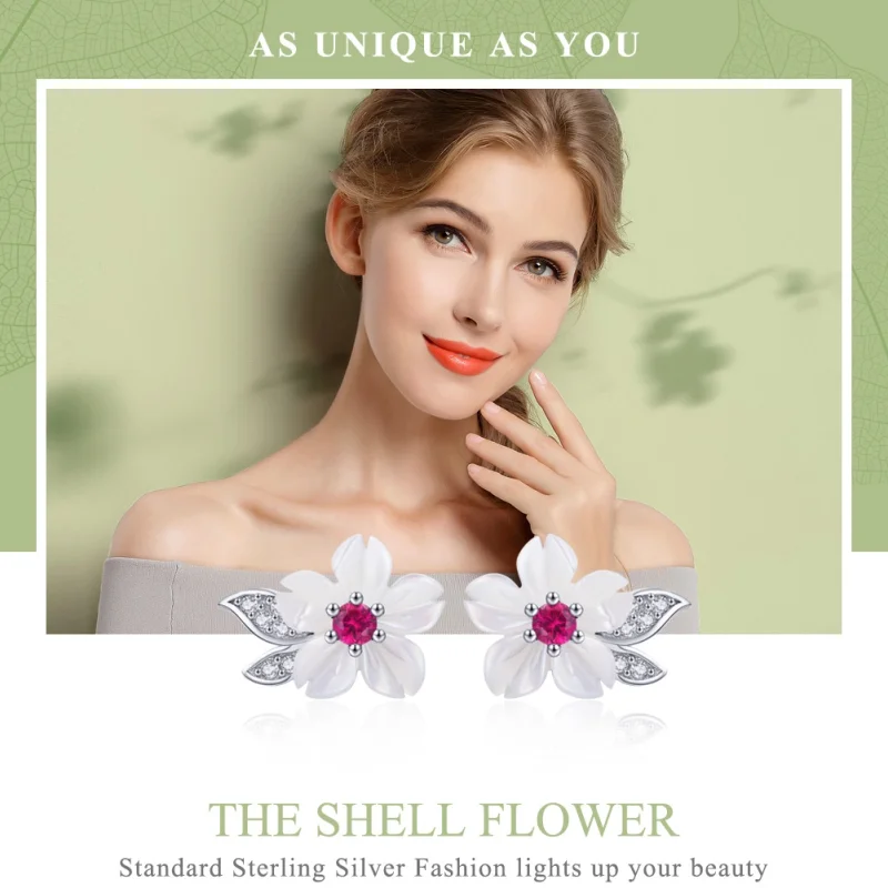 (afbeelding voor) Pandora Style De Bloesem van de kers Oorknopjes - BSE055 - Bekijken 6