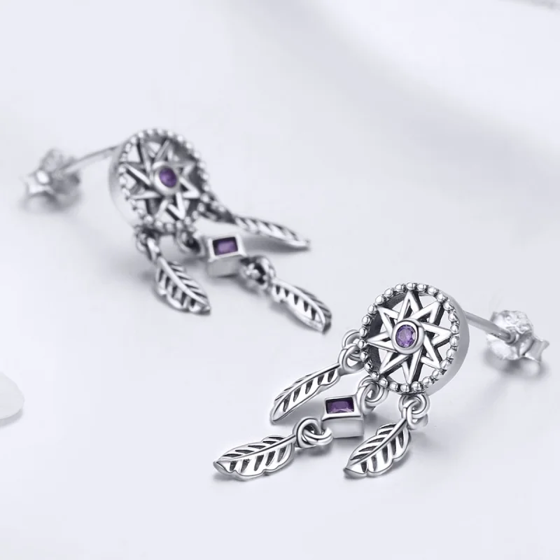 (afbeelding voor) Pandora Style Dromenvanger Oorhangers - SCE502 - Bekijken 5