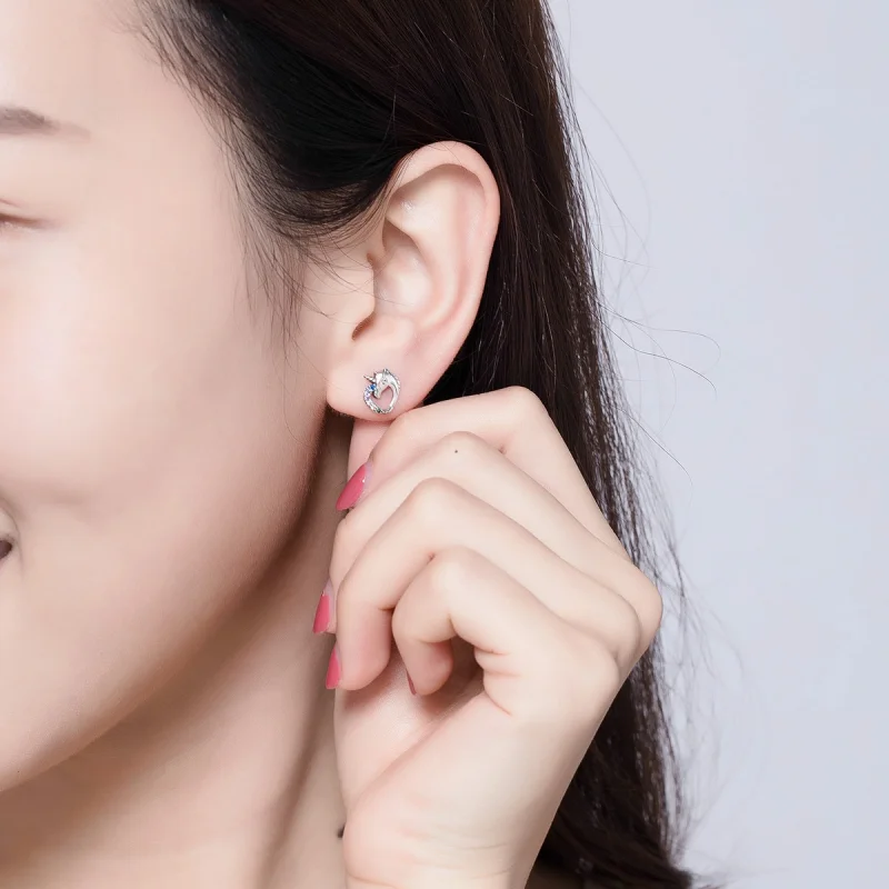 (afbeelding voor) Pandora Style Eenhoorn Oorknopjes - SCE611 - Bekijken 6