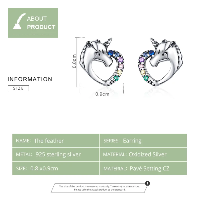 (afbeelding voor) Pandora Style Eenhoorn Oorknopjes - SCE611 - Bekijken 7