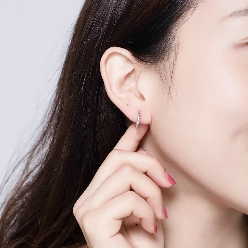 (afbeelding voor) Pandora Style Eenvoudig Oorringen - BSE101 - Bekijken 6