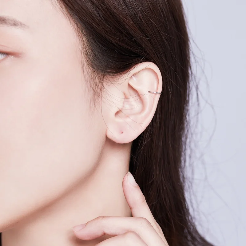 (afbeelding voor) Pandora Style Eenvoudig Oorringen - SCE647 - Bekijken 7