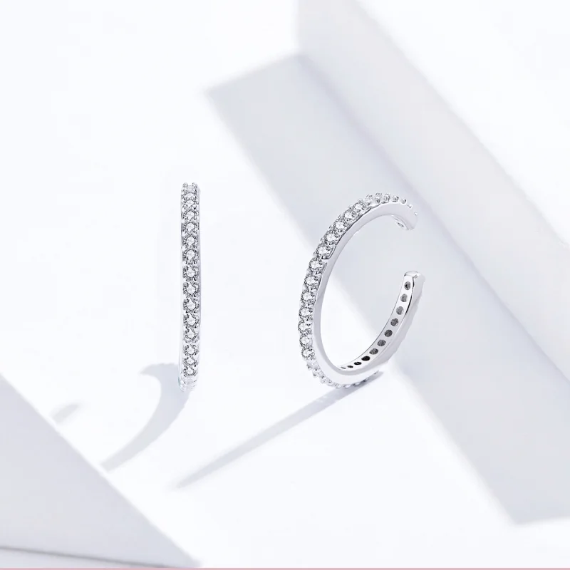 (afbeelding voor) Pandora Style Eenvoudig Oorringen - SCE842 - Bekijken 3