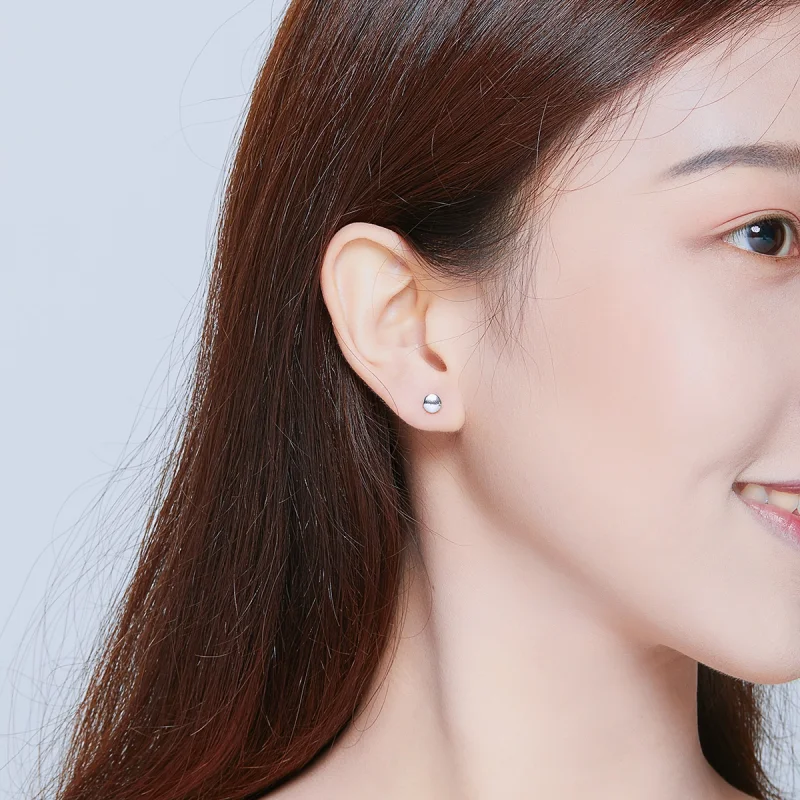 (afbeelding voor) Pandora Style Eenvoudige Boon Oorknopjes - SCE705-A - Bekijken 7