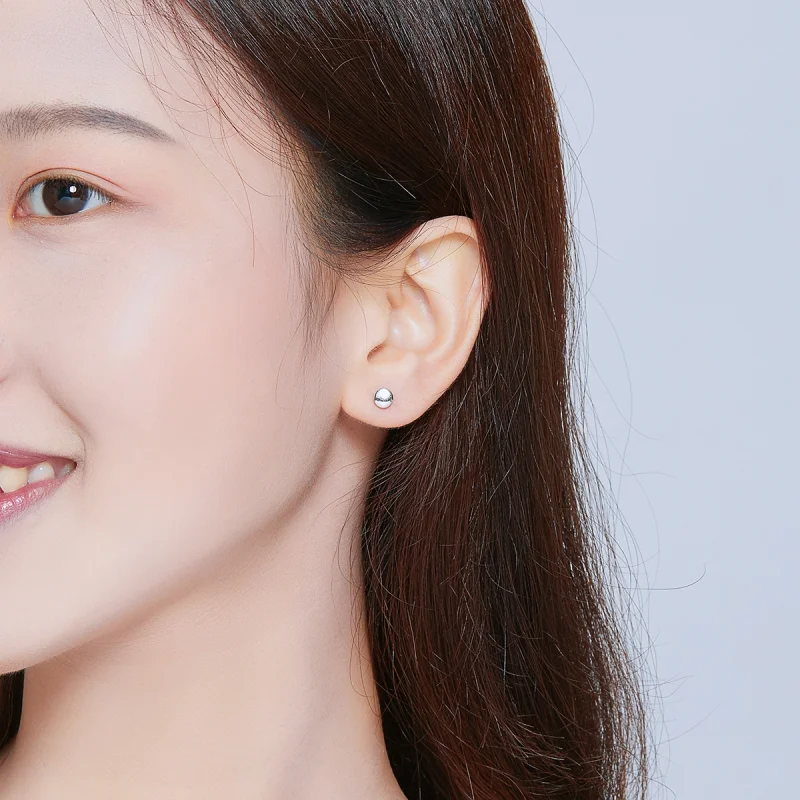 (afbeelding voor) Pandora Style Eenvoudige Boon Oorknopjes - SCE705-A - Bekijken 8