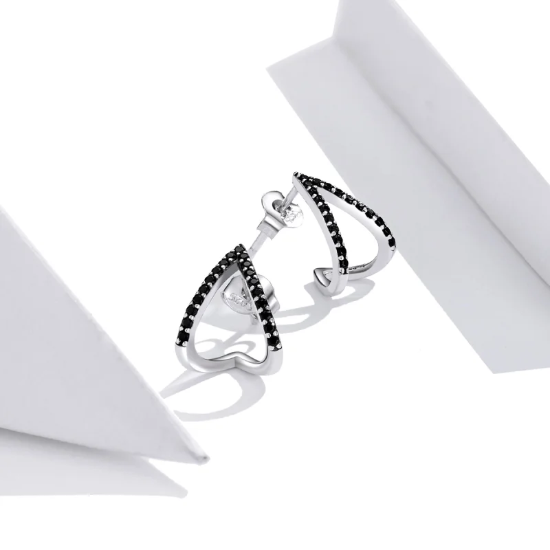 (afbeelding voor) Pandora Style Eenvoudige geometrie Oorknopjes - SCE924 - Bekijken 3