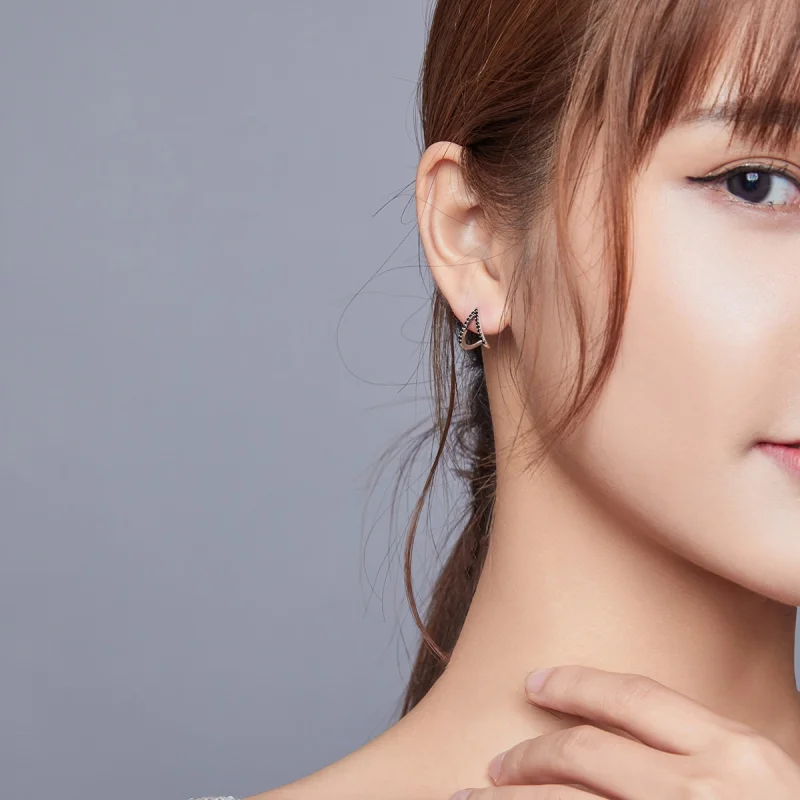 (afbeelding voor) Pandora Style Eenvoudige geometrie Oorknopjes - SCE924 - Bekijken 7