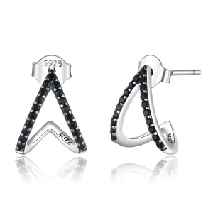 (afbeelding voor) Pandora Style Eenvoudige geometrie Oorknopjes - SCE924