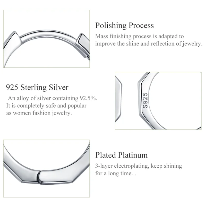 (afbeelding voor) Pandora Style Eenvoudige oorbellen Oorringen - SCE622 - Bekijken 4
