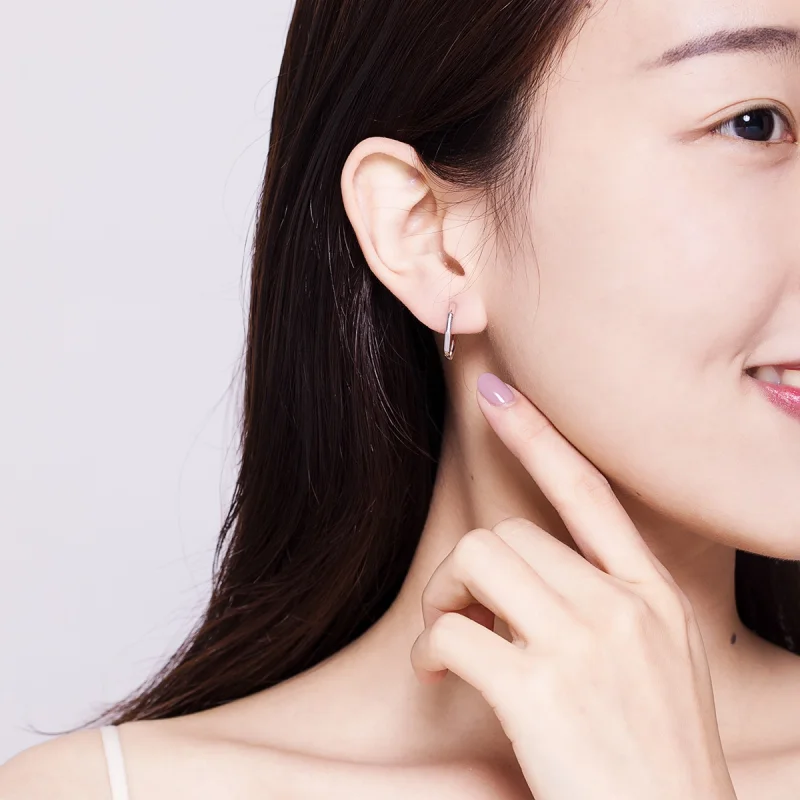 (afbeelding voor) Pandora Style Eenvoudige oorbellen Oorringen - SCE622 - Bekijken 8