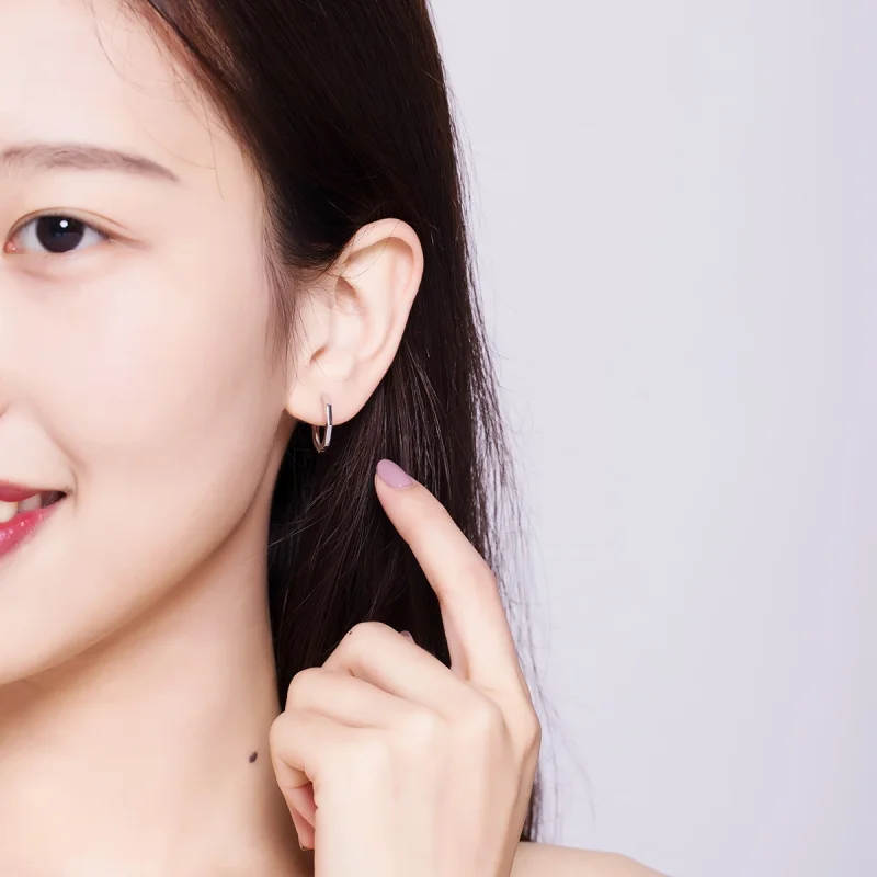(afbeelding voor) Pandora Style Eenvoudige oorbellen Oorringen - SCE622 - Bekijken 9