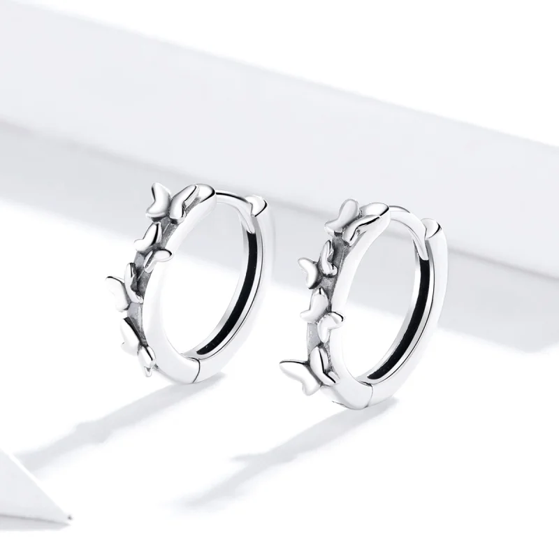 (afbeelding voor) Pandora Style Elegante Butterfiles Oorringen - SCE927 - Bekijken 3