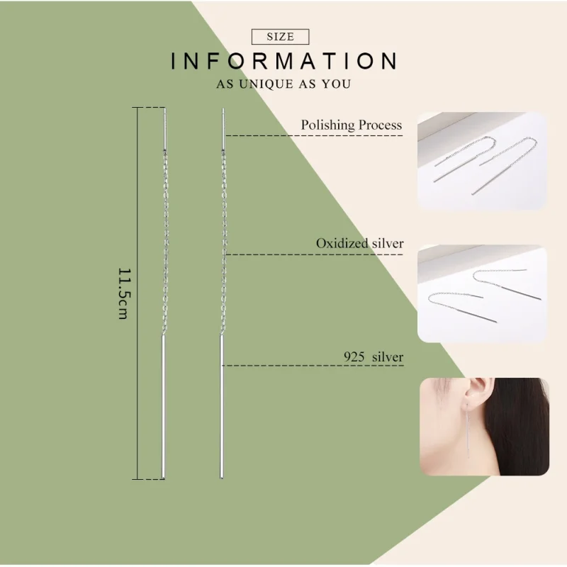 (afbeelding voor) Pandora Style Elegante lijn Oorhangers - SCE490 - Bekijken 3