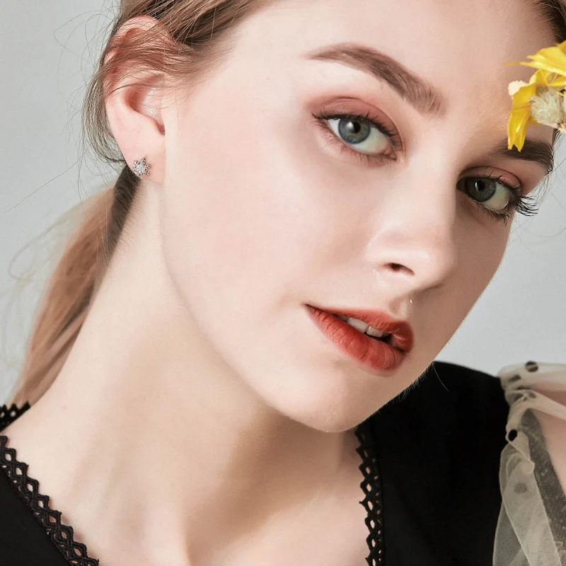 (afbeelding voor) Pandora Style Elegante sneeuwvlokken Oorknopjes - BSE009 - Bekijken 7