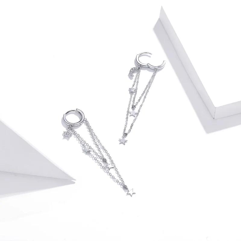 (afbeelding voor) Pandora Style Elegante stermaan Oorhangers - SCE982 - Bekijken 4