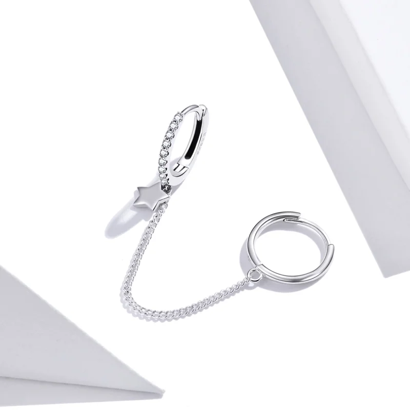 (afbeelding voor) Pandora Style Enkele ster Oorhangers - SCE914 - Bekijken 3