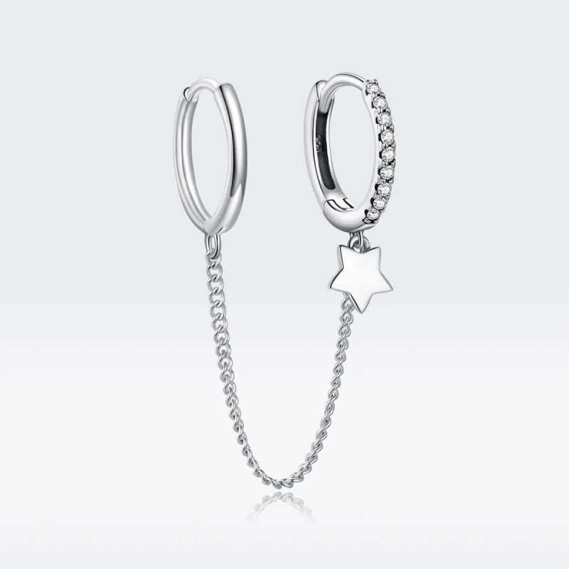 (afbeelding voor) Pandora Style Enkele ster Oorhangers - SCE914 - Bekijken 5