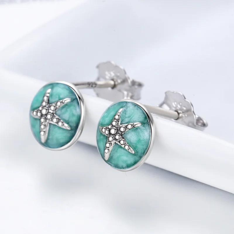 (afbeelding voor) Pandora Style Fantasie Zeester Oorknopjes - SCE205 - Bekijken 5