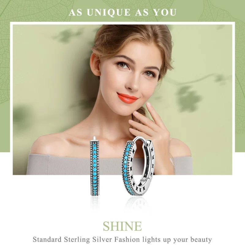 (afbeelding voor) Pandora Style fonkelen Oorringen - SCE493 - Bekijken 2