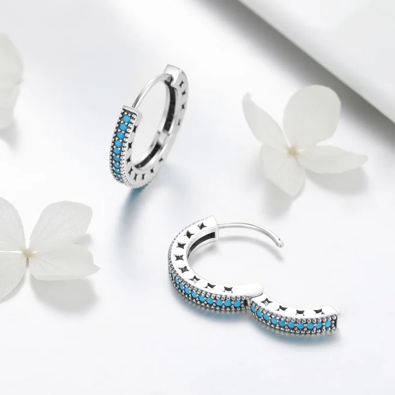 (afbeelding voor) Pandora Style fonkelen Oorringen - SCE493 - Bekijken 4