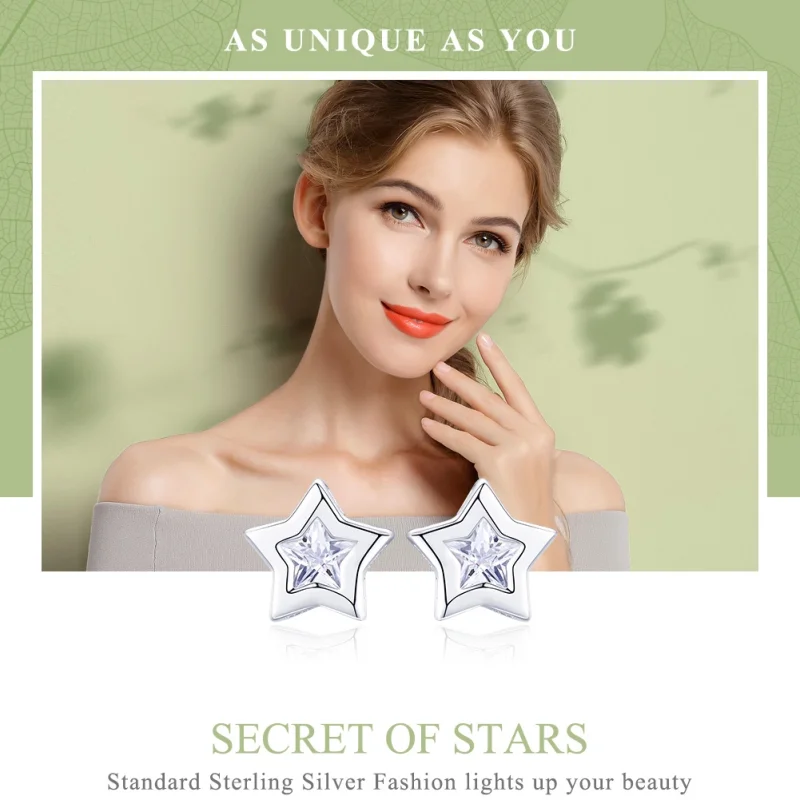 (afbeelding voor) Pandora Style Geheim van Sterren Oorknopjes - SCE437 - Bekijken 2