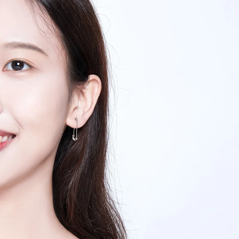 (afbeelding voor) Pandora Style Gelukkig Paperclip Oorknopjes - SCE695-A - Bekijken 6