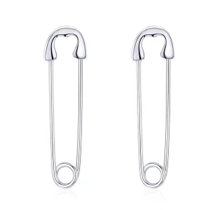 (afbeelding voor) Pandora Style Gelukkig Paperclip Oorknopjes - SCE695-A