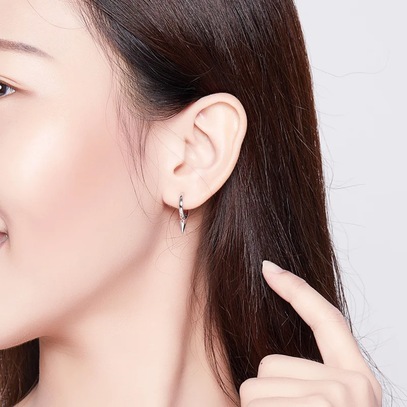 (afbeelding voor) Pandora Style Geometrie Oorhangers - SCE744 - Bekijken 5