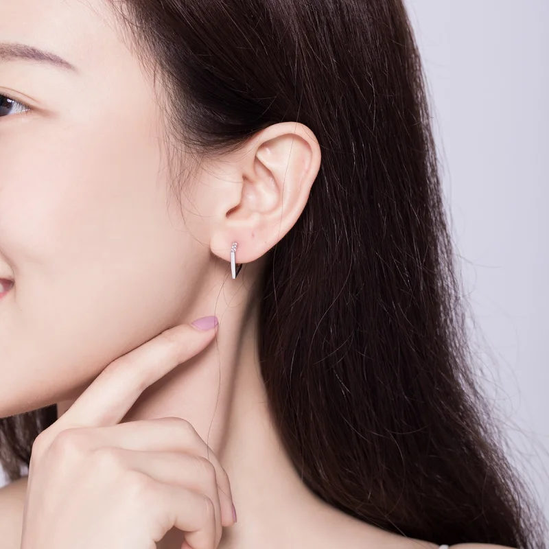 (afbeelding voor) Pandora Style Geometrie Oorringen - BSE162 - Bekijken 6