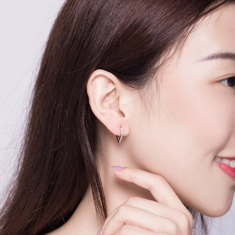 (afbeelding voor) Pandora Style Geometrie Oorringen - BSE162 - Bekijken 8