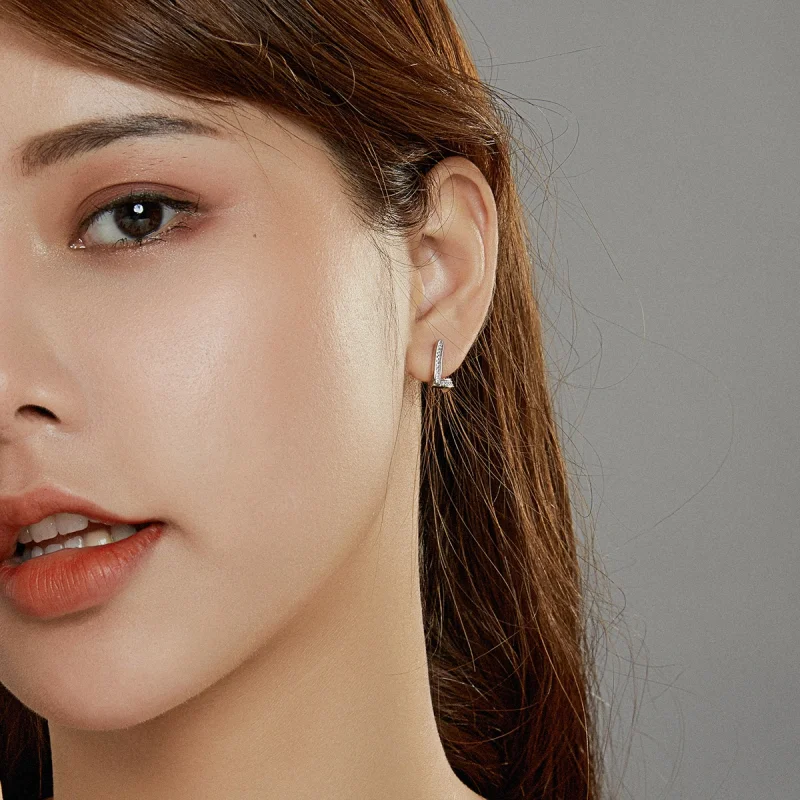 (afbeelding voor) Pandora Style Geometrisch Oorringen - SCE975 - Bekijken 6