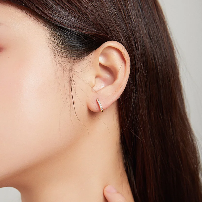 (afbeelding voor) Pandora Style Glanzend wit Oorringen - SCE1103 - Bekijken 2