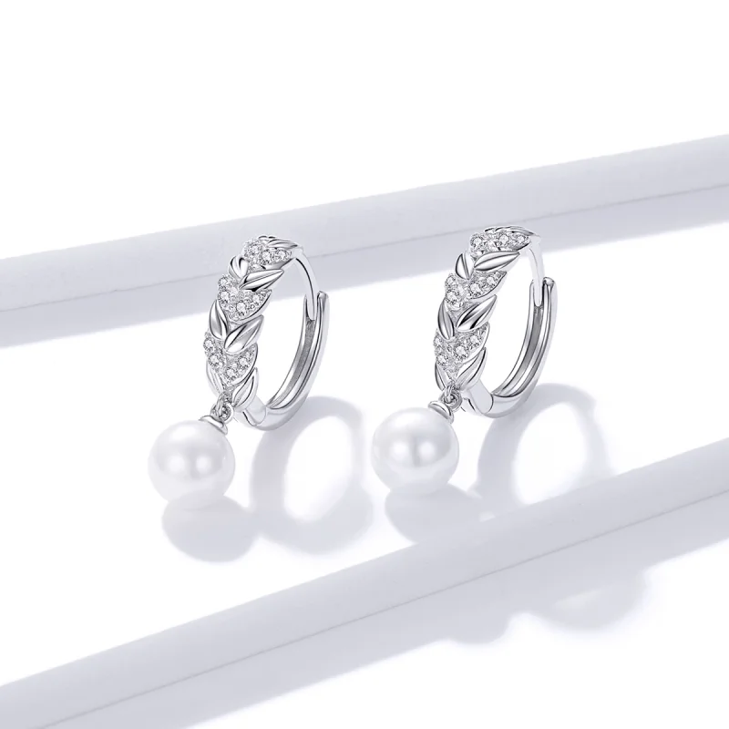 (afbeelding voor) Pandora Style Glanzende Tarwe Oorhangers - BSE446 - Bekijken 3