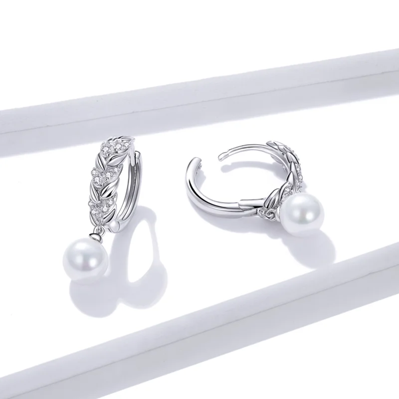 (afbeelding voor) Pandora Style Glanzende Tarwe Oorhangers - BSE446 - Bekijken 4