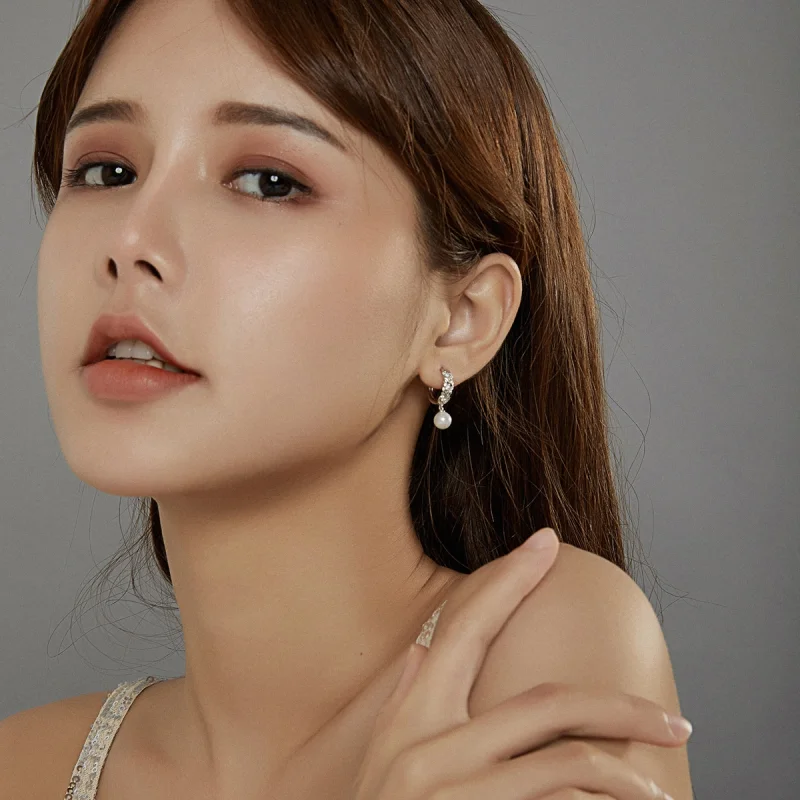 (afbeelding voor) Pandora Style Glanzende Tarwe Oorhangers - BSE446 - Bekijken 8