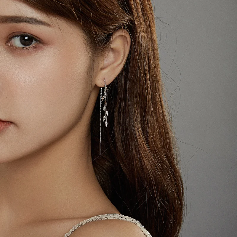 (afbeelding voor) Pandora Style Glanzende Tarwe Oorhangers - BSE447 - Bekijken 7