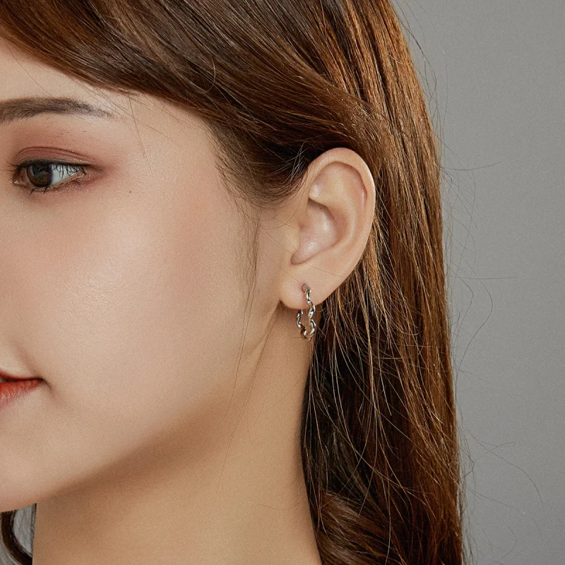 (afbeelding voor) Pandora Style Golf Oorringen - SCE976 - Bekijken 5