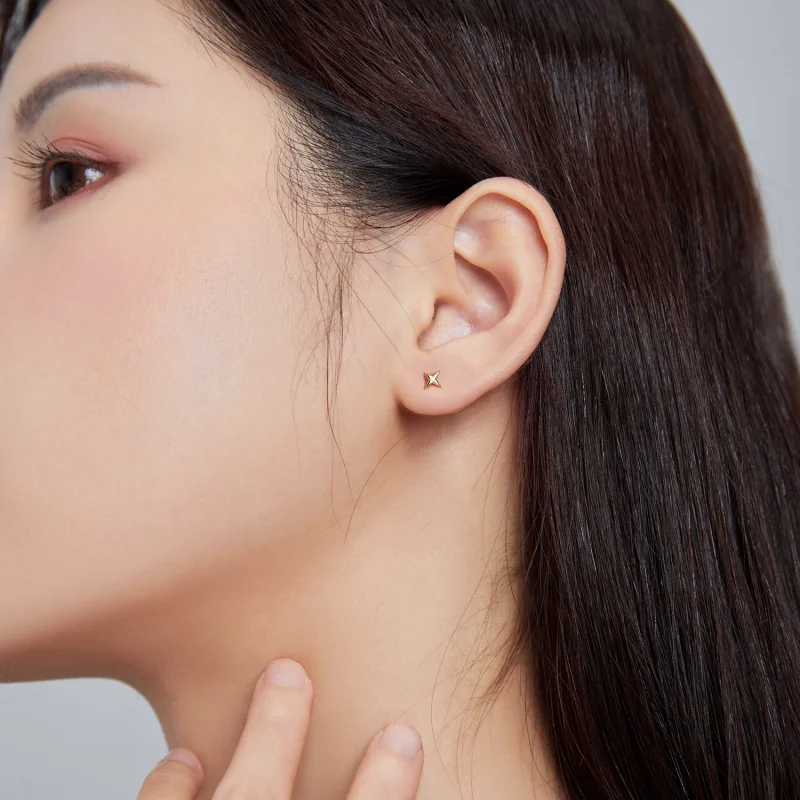 (afbeelding voor) Pandora Style Gouden Sterren Oorknopjes - SCE1117 - Bekijken 6