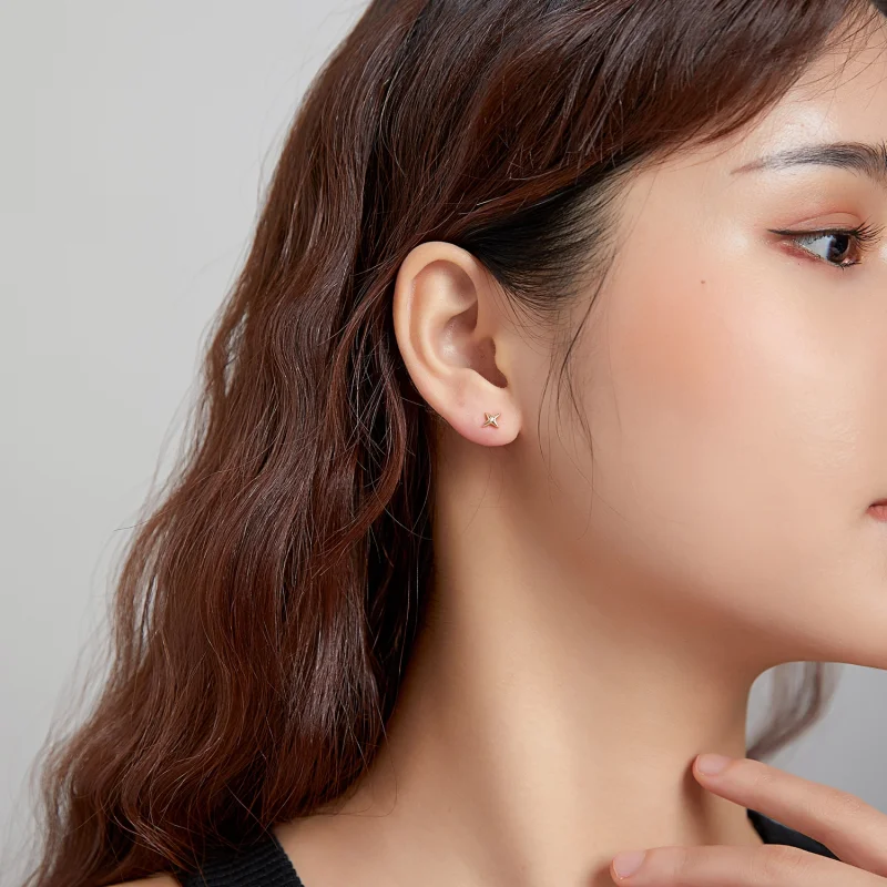 (afbeelding voor) Pandora Style Gouden Sterren Oorknopjes - SCE1117 - Bekijken 7