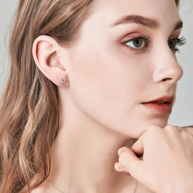 (afbeelding voor) Pandora Style Hart en ziel Oorknopjes - SCE090 - Bekijken 9