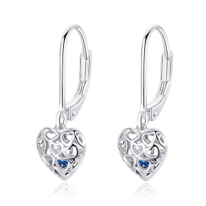 Pandora Style Hart vorm Oorhangers - SCE746 (afbeelding voor) Pandora Style Hart vorm Oorhangers - SCE746