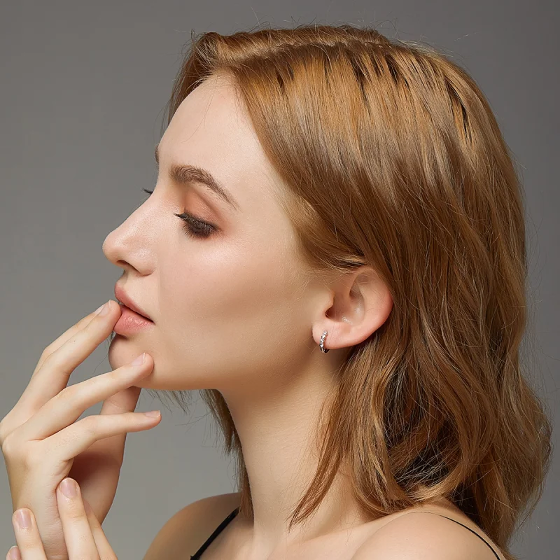 (afbeelding voor) Pandora Style Hart vorm Oorringen - SCE777 - Bekijken 6