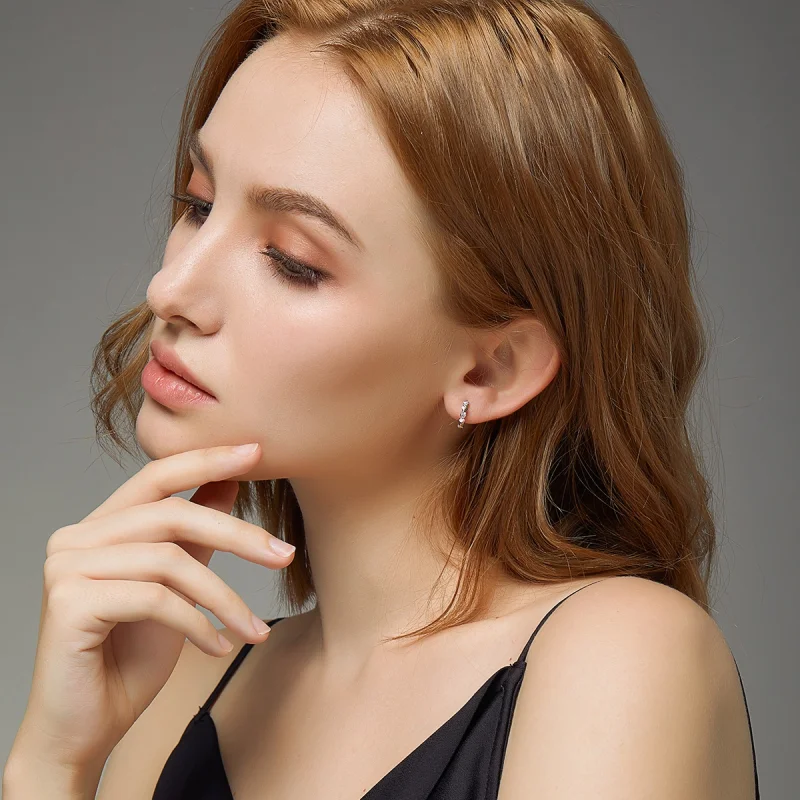 (afbeelding voor) Pandora Style Hart vorm Oorringen - SCE777 - Bekijken 7