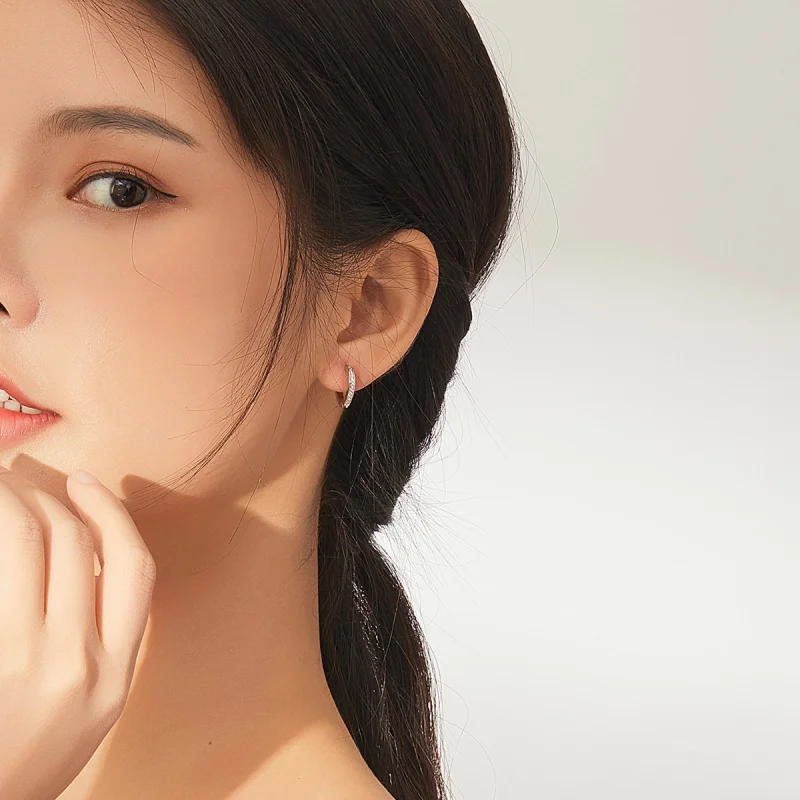 (afbeelding voor) Pandora Style Hart vorm Oorringen - SCE868 - Bekijken 7