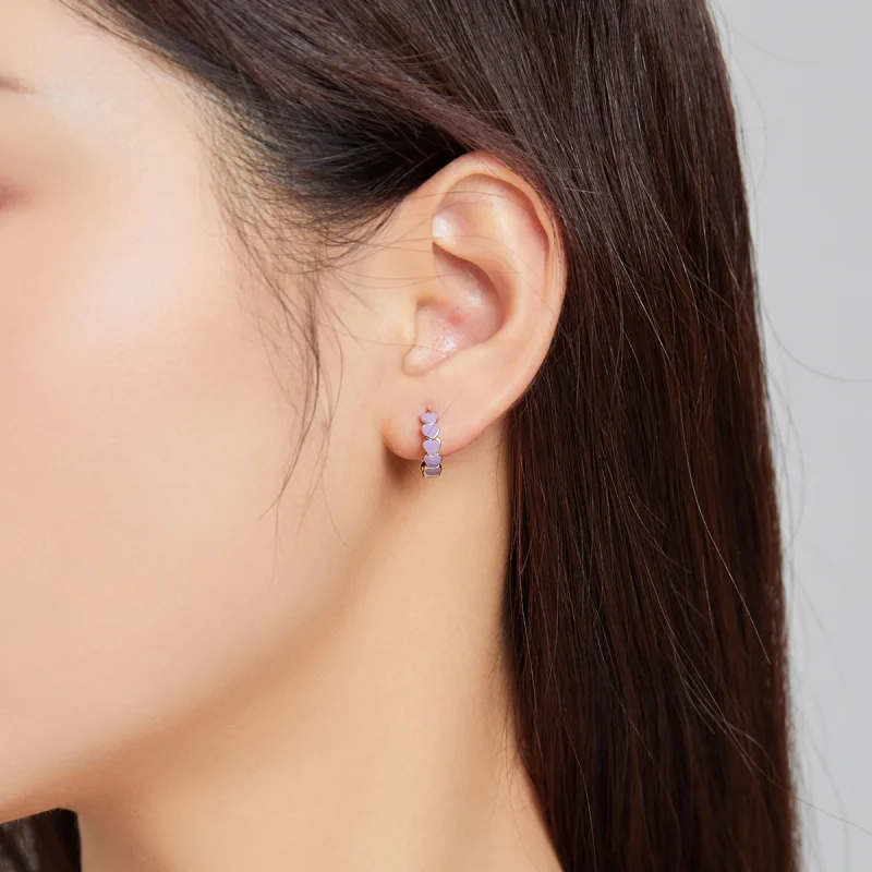 (afbeelding voor) Pandora Style Harten Oorringen - SCE1052-VT - Bekijken 5