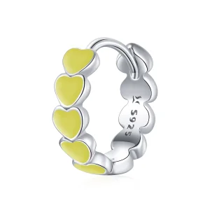 (afbeelding voor) Pandora Style Harten Oorringen - SCE1052-YE
